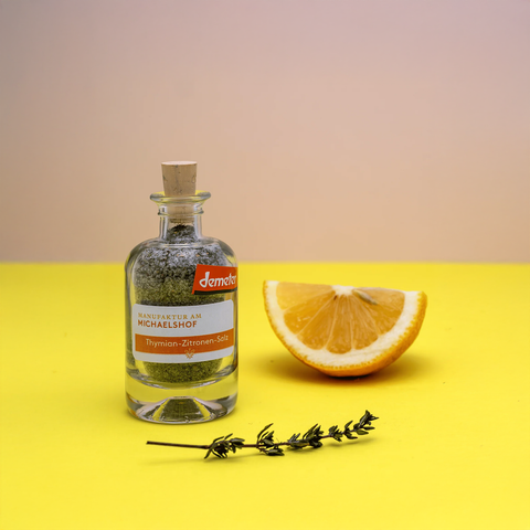 Bio Thymian-Zitronensalz Glas, 50g
